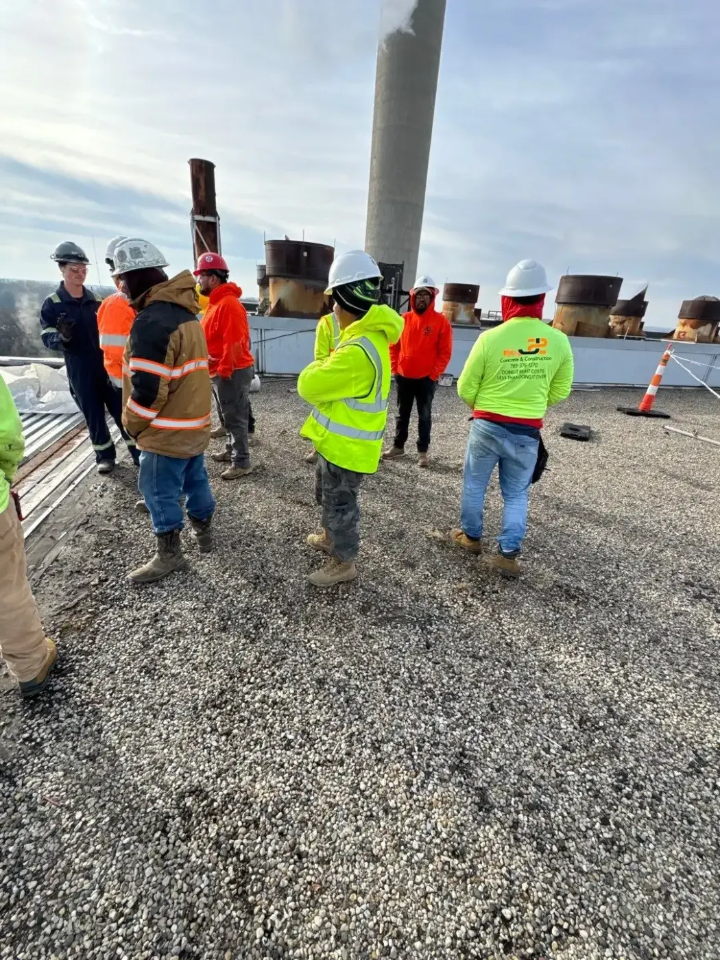 Commercial roof inspection documented in Whitestown